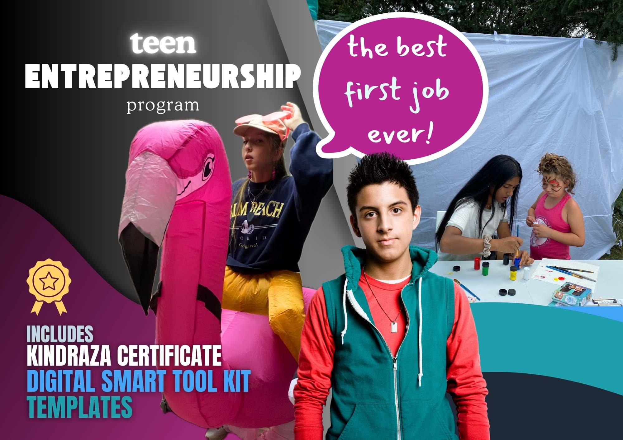 image of teens in business