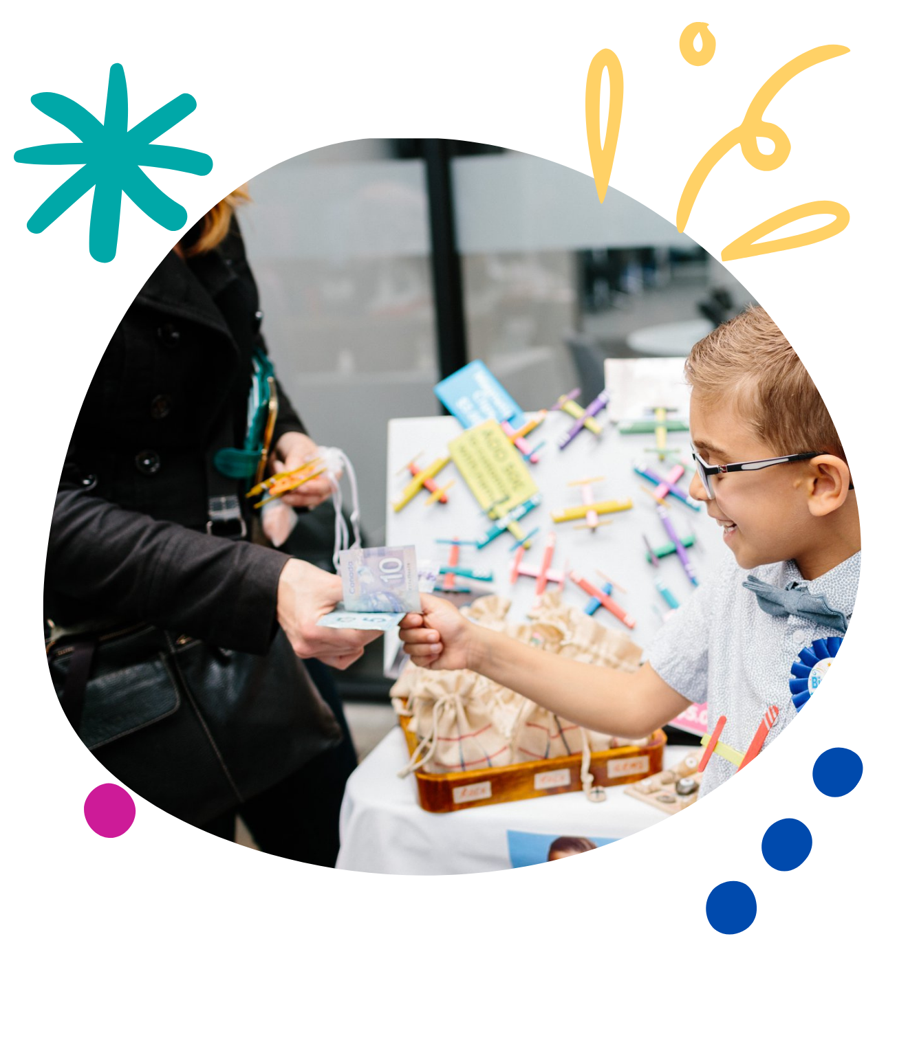 youth businessman accepting payment